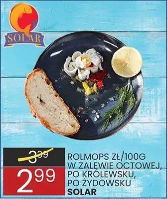 Rolmops w zalewie octowej, po królewsku, po żydowsku promocja w Wafelek