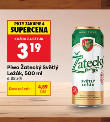 Piwo Žatecký Světlý Ležák promocja w Biedronka
