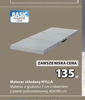 Materac składany HYLLA promocja w Jysk