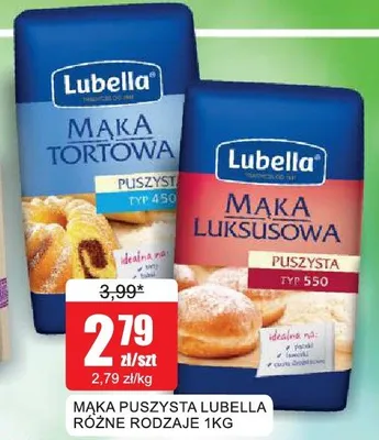Mąka puszysta tortowa Lubella Typ 450 promocja w Bingo