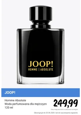 Woda perfumowana dla mężczyzn JOOP! Homme Absolute promocja w Rossmann