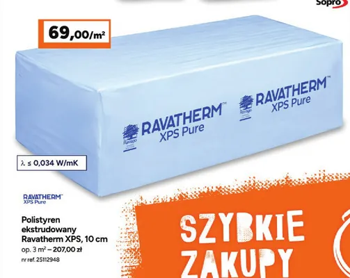 Polistyren ekstrudowany Ravatherm XPS Pure 10 cm promocja w Bricoman