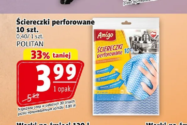 Ściereczki perforowane Amigo promocja w Prim Market