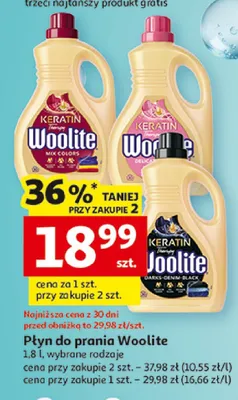 Płyn do prania Woolite, 1,8 l, wybrane rodzaje promocja w Auchan
