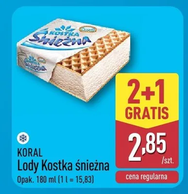 Lody Kostka śnieżna Koral promocja w Aldi