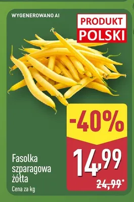 Fasolka szparagowa żółta promocja w Aldi
