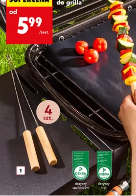 Zestaw 4 szpikulców do szaszłyków promocja w Biedronka