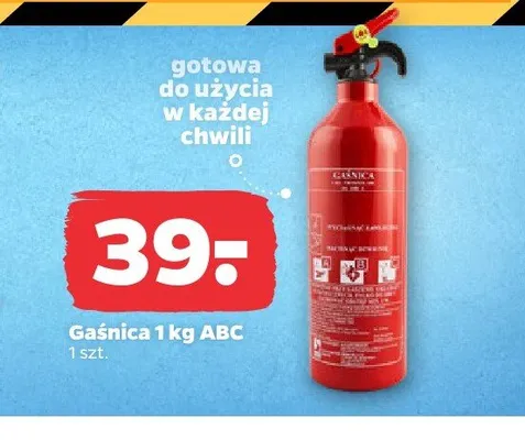 Gaśnica 1 kg ABC promocja w Netto