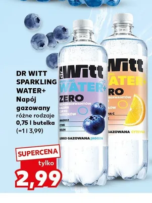 Napój gazowany Dr Witt Sparkling Water+ lekko gazowana jagoda promocja w Kaufland