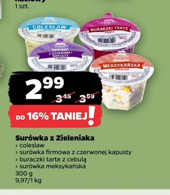 Surówka buraczki tarte z cebulą Z Zieleniaka promocja w Netto