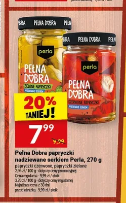 Papryczki zielone nadziewane serkiem Perla Pełna Dobra promocja w Twój Market