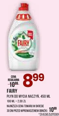 Płyn do mycia naczyń Fairy promocja w Drogerie Natura