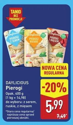 Pierogi z mięsem Daylicious promocja w Aldi