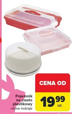 Pojemnik na ciasto plastikowy różne rodzaje promocja w Carrefour
