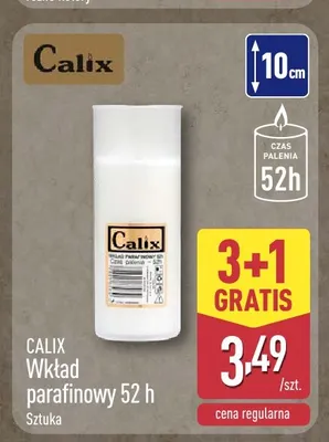 Wkład parafinowy 52 h Calix promocja w Aldi