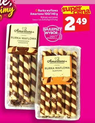 Rurka waflowa z nadzieniem kakaowym Amartone promocja w TOPAZ