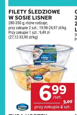 Filety śledziowe w sosie Lisner promocja w Stokrotka