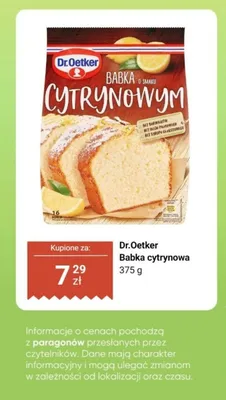 Babka cytrynowa promocja w Dino