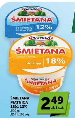 Śmietana Piątnica 18% promocja w ABC