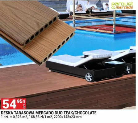 Deska tarasowa Mercado Duo Teak/Chocolate promocja w Merkury Market