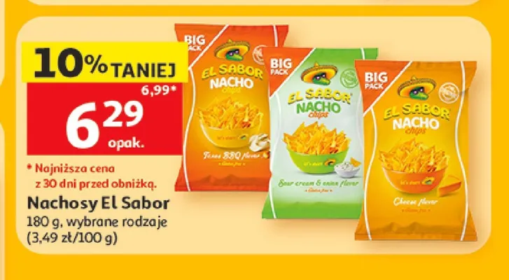 Nachosy El Sabor Cheese promocja w Auchan