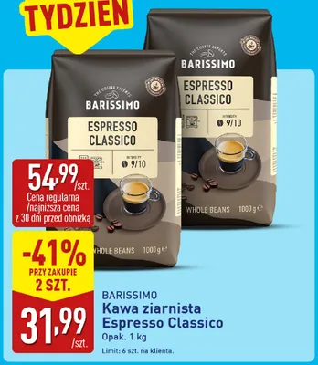 Kawa ziarnista Espresso Classico Barissimo promocja w Aldi