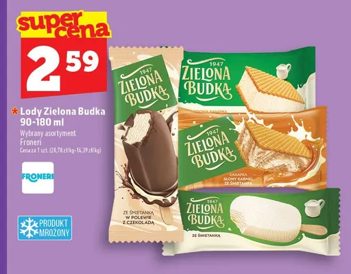 Lody kanapka Zielona Budka słony karmel ze śmietanką promocja w TOPAZ