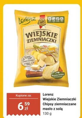 Wiejskie Ziemniaczki chipsy ziemniaczane masło z solą Lorenz promocja w Dino