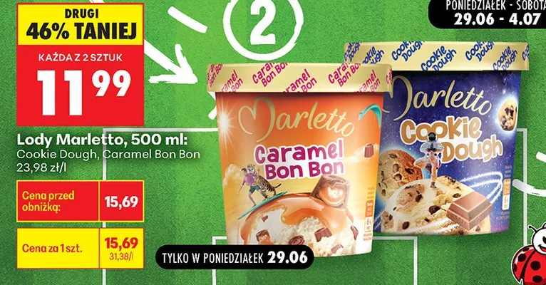 Lody Marletto Caramel Bon Bon promocja w Biedronka