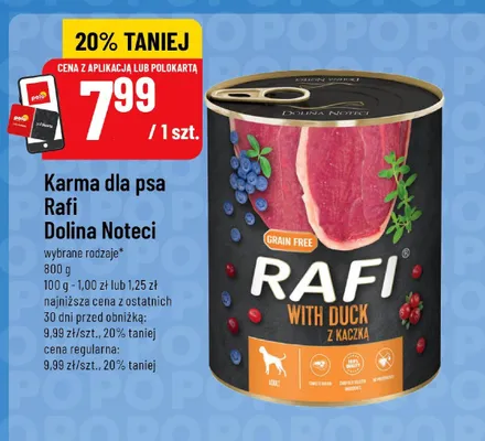 Karma dla psa Rafi Dolina Noteci promocja w POLOmarket