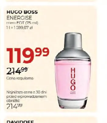 Woda toaletowa Hugo Boss Energise promocja w Drogerie Jawa