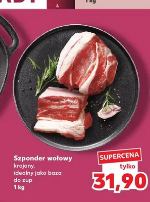 Szponder wołowy krojony promocja w Kaufland