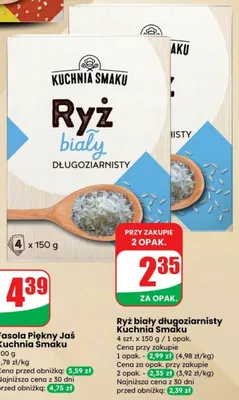 Ryż biały długoziarnisty promocja w Dino