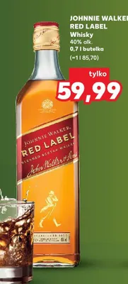 Whisky Johnnie Walker Red Label promocja w Kaufland