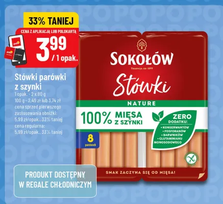 Parówki z szynki promocja w POLOmarket