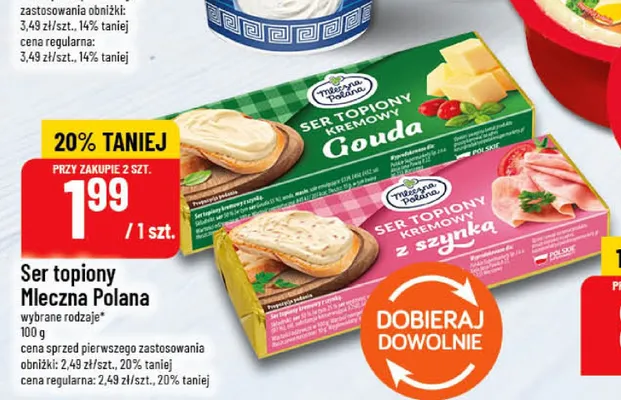 Ser topiony kremowy Gouda Mleczna Polana promocja w POLOmarket