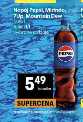 Napój gazowany Pepsi promocja w Delikatesy Centrum