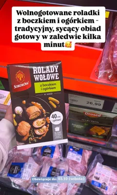 Rolady wołowe Sokołów z boczkiem i ogórkiem promocja w Aldi