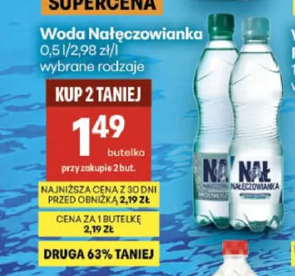 Woda niegazowana Nałęczowianka promocja w Delikatesy Centrum