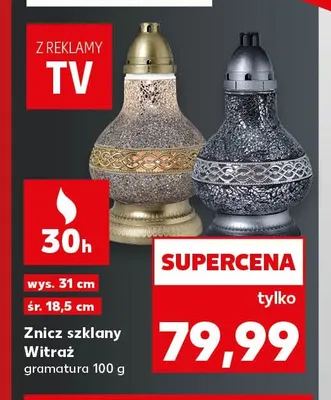 Znicz szklany Witraż promocja w Kaufland