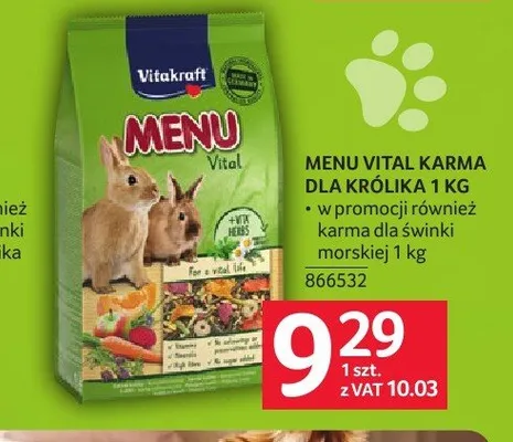 Karma dla królika Vitakraft Menu Vital promocja w Selgros