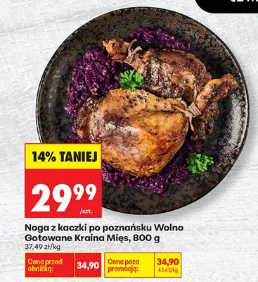 Noga z kaczki po poznańsku Wolno Gotowane Kraina Mięs promocja w Biedronka