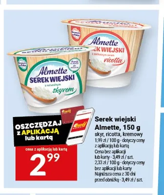 Serek wiejski Almette z naturalnym skyrem promocja w Twój Market