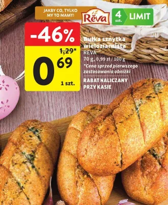 Bułka czirytka wieloziarnista Reva promocja w Intermarche
