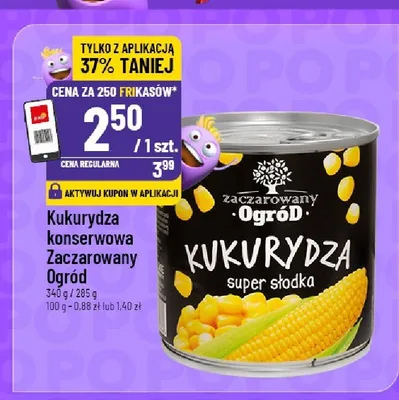 Kukurydza konserwowa Zaczarowany Ogród super słodka promocja w POLOmarket