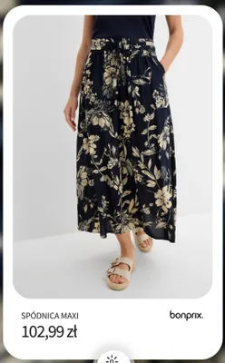Spódnica maxi Bonprix promocja w bonprix