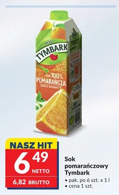 Sok pomarańczowy Tymbark promocja w Makro