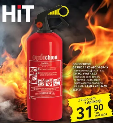 Gaśnica OGNIOCHRON GAŚNICA ABC 1 KG GP-1X promocja w Selgros