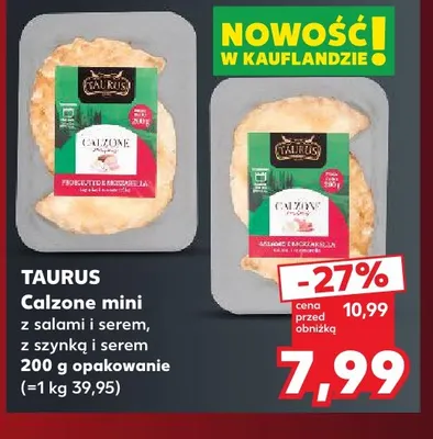 Calzone mini z salami i serem Taurus promocja w Kaufland