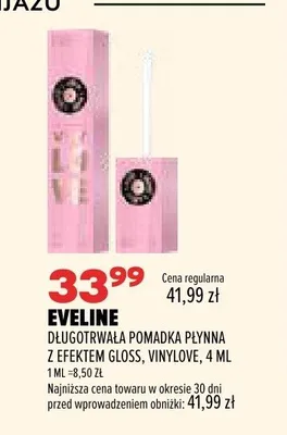 Pomadka płynna Eveline Vinylove promocja w Drogerie Natura